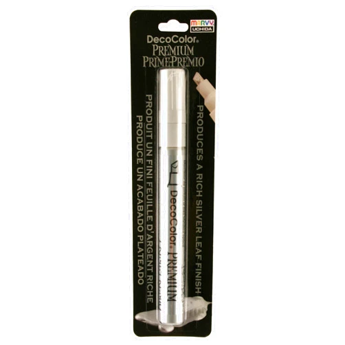 Marvy Uchida Uchida of America 350-CSLV DecoColor Premium 3 Way Chisel Point Pen, Silver