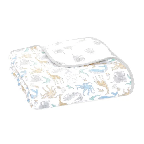 aden + anais essentials Dream Blanket, Muslin Baby Blankets for Girls & Boys, Ideal Lightweight Newborn Nursery & Crib Blanket, Unisex Toddler & Infant Bedding, Shower & Registry Gift, Natural History
