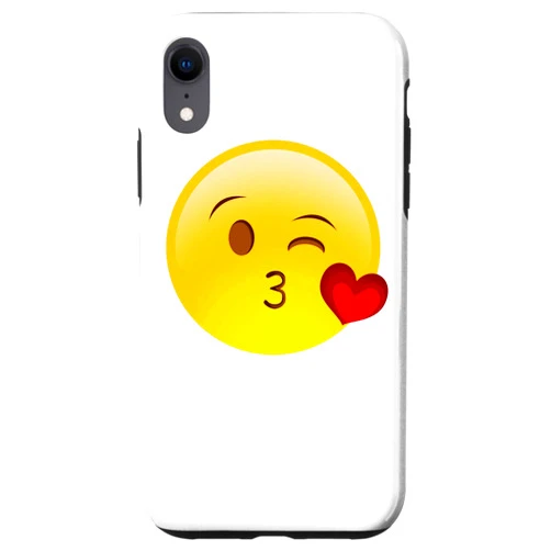 Proud Funny Sarcasm Phone Characters Emoticon R Us iPhone XR Wink Kiss Face Puckered Lips Throwing Blowing A Kiss Funny Case
