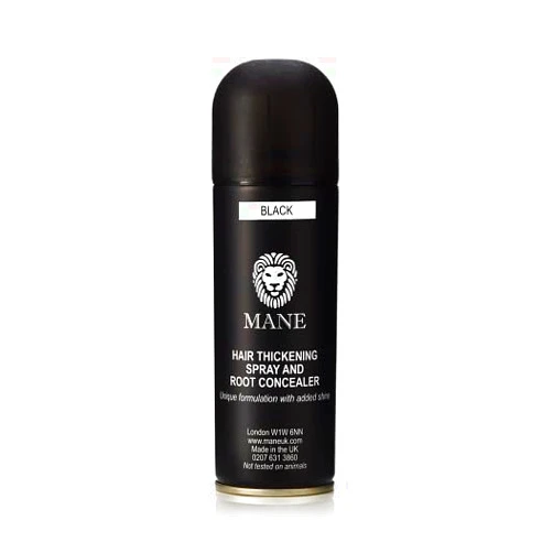 MANE Hair Thickening Fiber Spray (200 ml, Jet Black)