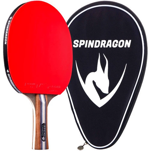 Spindragon Apex Carbon Ping Pong Paddles | Professional Table Tennis Paddles with Carbon Fiber, Premium Rubber & Protective Carry Case to Elevate Your Play