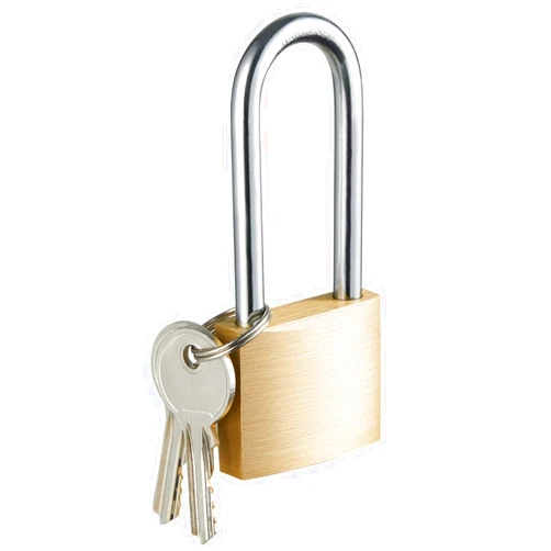 Guliffen Solid Brass Lock and Key,Pad Lock with 1-9/16 in. (40 mm) Wide Lock Body, 2-1/2 in. Long Shackle Gate Padlock for Outdoor Fence， Sheds, Storage Unit, Gate, Toolbox,Trailer，Garages，1Pack
