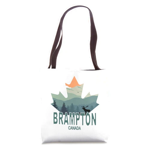 Canadian flag wilderness apparel Bramton, Ontario, Canada Tote Bag