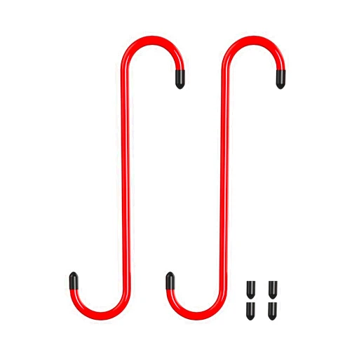 BFXM 2PCS Brake Caliper Hanger, Caliper Hangers Hooks with Rubber Tips, Durable Steel, Rust-Proof Automotive Brake Tools for Braking, Axle, Suspension(Red)