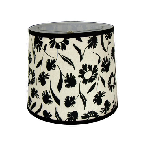 Albert Estate LTD, Black Floral Print Lamp Shade,Hardback, Washer Fitter (12)