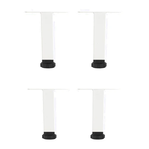 OOCCO White Cold Rolled Steel Furniture Legs/Acrylic Sofa Legs/Replaceent Table Legs/etal Furniture Legs/Adjustable Soft Chair Table Legs/Dresser Legs/with ounting Screws (300/11.8i