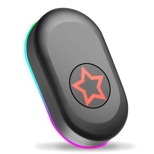 CHOKMAX Undetectable Mouse Mover with RGB Light, Newest Mechanical Mouse Jiggler Shaker Wiggler with Switchable Drive Free USB Port, Automatic Random Move Pad Keep Computer Awake