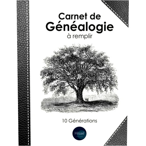Éditions Hisaé Carnet de Généalogie à remplir: v1-6 Livre complet pour toutes vos recherches | Arbre Généalogique 10 générations | 187 pages | format Large | arbre vintage (French Edition)