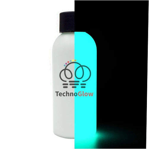 Techno Glow Inc Glow in the Dark Paint, Aqua Bright Glow - Multiple Colors - 1 fl oz