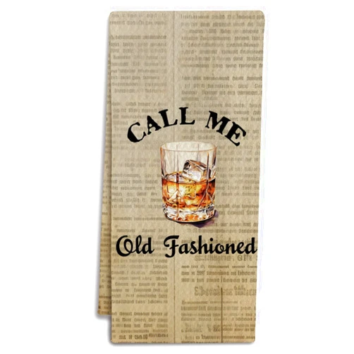 IRTAGANNY Whiskey Cocktail Lover Gifts Kitchen Towels, Old Fashioned Drink Gifts, Vintage Cocktail Themed Dish Tea Hand Towels for Kitchen Bar Cart Decor, 16x24 Inch