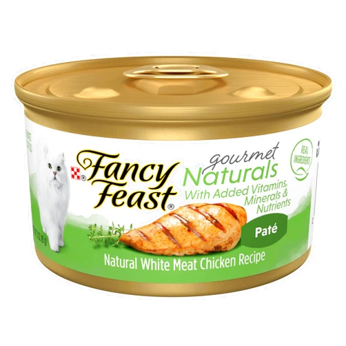 Fancy Feast Purina Fancy Feast Grain Free Wet Cat Food Pate Gourmet Naturals White Meat Chicken Recipe - (Pack of 12) 3 oz. Cans