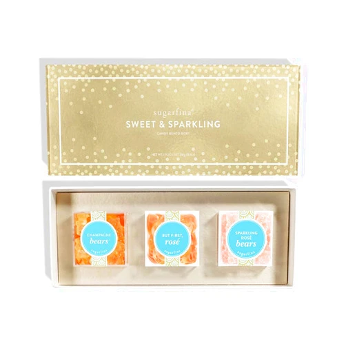 Sugarfina Gifts- 3 Piece Candy Bento Box featuring Champagne Gummy Bears