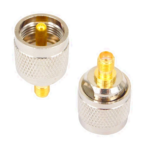 onelinkmore Ham Radio Antenna Adapter UHF Male to SMA Female RF Adapter UHF PL-259 PL259 Connector to SMA Coax Connector for Amateur Broadcast Radios WiFi HT CB Radio Antenna Cable Pack of 2
