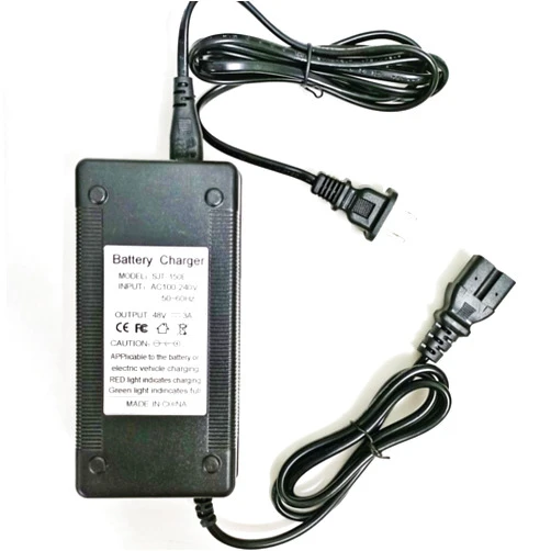 HERISKEER 48 Volt 3.0 Amp Quick-Charge 3-Pin Battery Charger for eWheels EW-36 EW-02 EW-11 EW-19 EW-20 EW-38 EW-46 EW-66 EW-72 and 48V Scooters, Go-Karts, Big Toys Baja, FitRight, Go-Bowen, MotoTec