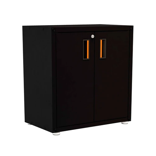 Itbe for Home Ready-to-Assemble Steel Cabinet with Two Doors (Black)