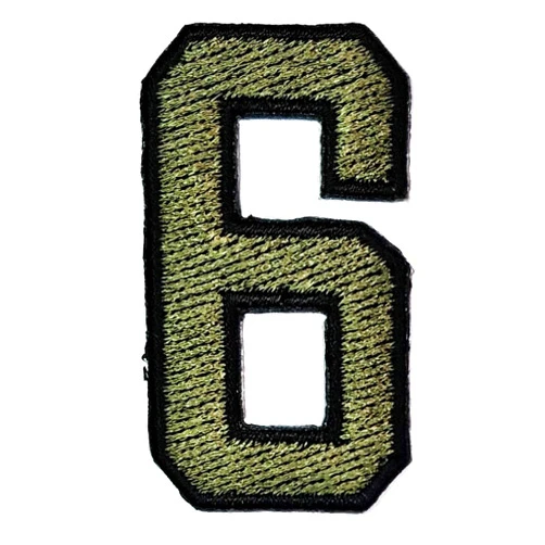 Rareeasy Number 0-9 patch Sports Number No.6 Letter Number Six Patch Novelty Number 0-9 Patch Embroidered Patch Stickers Badges Clothes T-Shirt School Projects Sports or Camps Team Symbol
