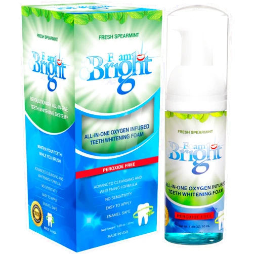 Bleachbright Retainer Cleaner & Aligner Cleaner FoamBright, Great for Invisalign,Candid, Byte, Night Guard, Mouth Guard Denture Whitener Toothpaste & Braces Cleaner, Peroxide Free Teeth Whitening Foam ToothPaste