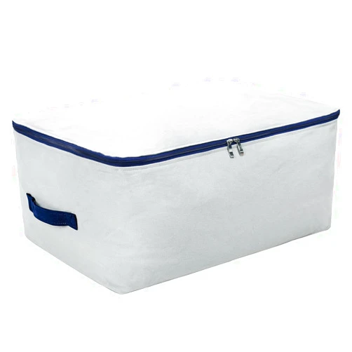 Iwill CREATE PRO 100% Natural Canvas Cotton Large Size Soft Storage Organiser Bags for Queen/King Size Blankets, Duvets, Pillows, Down Jackets, Breathable and Washable, Gray