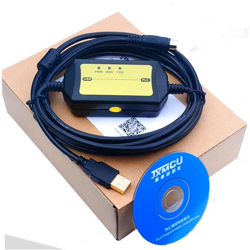 SHENYANG Isolated PM02 Programming Cable USB-1761-CBL-PM02+ PLC Programming Cable for AB Micrologix 1000 1100 1200 1400 1500 Series, for 1761-CBL-PM02 Replacement, 6 FT, Black
