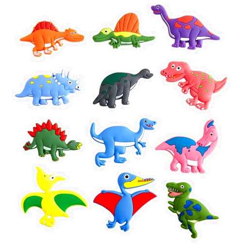 XFNRUBBER 12PCS Funny Creative Dinosaur Magnets for Fridge, Durable Decorative Magnets for Home Kitchen School Educational Toys Whiteboard Presentation