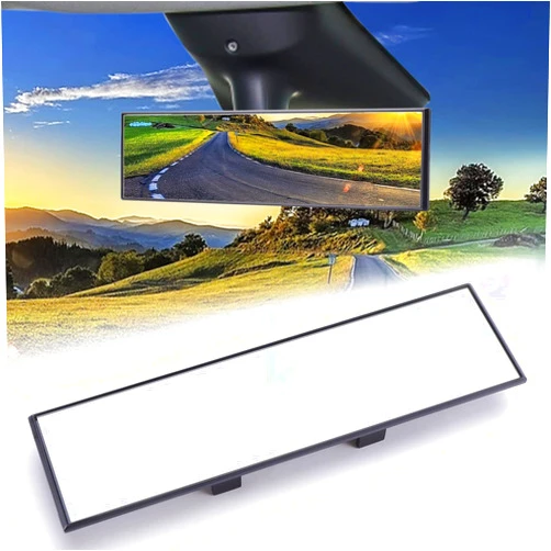 TRANSWARPS Rear View Mirror, Universal Interior Clip-on Wide Angle Mirror,Flat HD Rearview Mirror, Anti Glare, Clear Tint, Accessories for Car SUV Trucks Vehicles (11