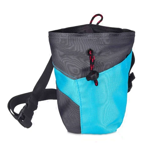 Navaris Chalk Bag for Rock Climbing - Bag for Chalk and Magnesium Carbonate with Drawstring and Pocket - for Bouldering, Gymnastics, Weightlifting