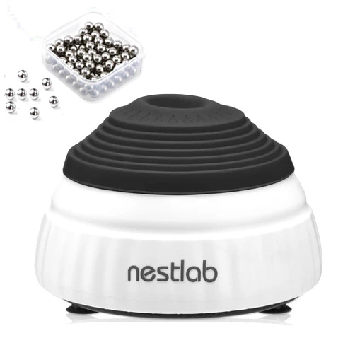 Nestlab Mini Vortex Mixer, 3000RPM Lab Mixing Vortex Shakers with Touch Function for Paint Shaker,Nail Polish, Eyelash Gel, Ink Including 100 Pcs Mixing Balls (Black)