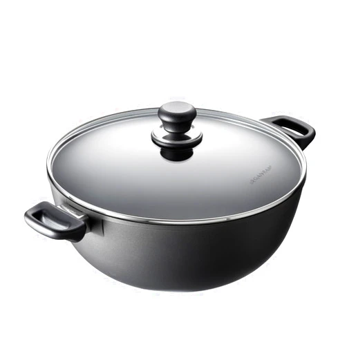 Scanpan Classic 8 1/4 Qt Nonstick Casserole/Stew Pot with Lid – Metal Utensil Safe, Dishwasher & Oven Safe to 500°F, Works on Gas & Electric Stovetops, Black