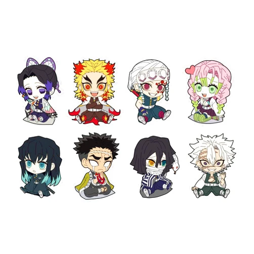 CHUGAI MINING Demon Blade Petan Daughter Trading Rubber Strap Pillar ver. Box Product 1 Box = 8 Pieces, 8 Types