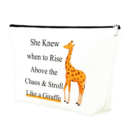 Mxrymvu Giraffe Gifts Giraffe Makeup Bag Giraffe Lover Gift Giraffes Gifts for Women Giraffe Cosmetic Bag Birthday Christmas Retired Gift for Girl Sister Daughter Granddaughter Travel Makeup Pouch