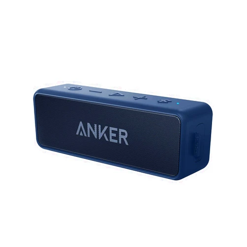 Anker Soundcore 2, 12W Dual-Driver, Portable Bluetooth Speakers for Daily Use, and Wireless , Extended Battery Life, 24-Hour Playtime, IPX7 Water Resistant, Built in Mic, 66 ft Bluetooth Range- Blue