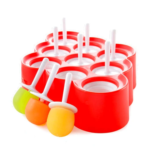 ZOKU - Mini Pop Molds, 9 Miniature Popsicle Molds With Sticks and Drip Guards, Easy-Release BPA-free Silicone