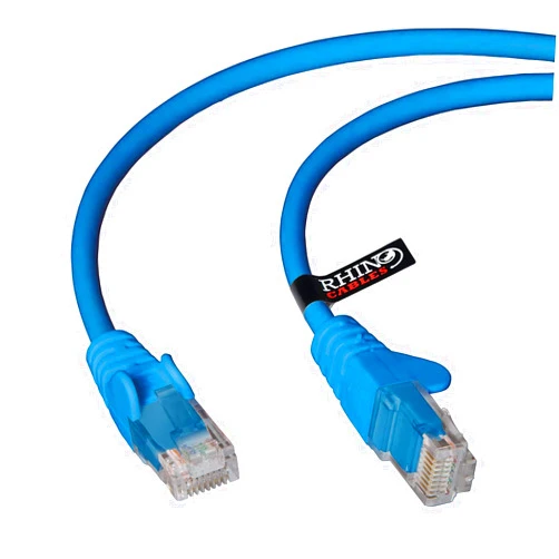 rhinocables CAT 5e High-Speed Ethernet Cable - Reliable LAN Network RJ45 Cable for Fast Internet & Data Transfer | Durable WiFi Broadband Cable for Gaming & Streaming (65ft, Blue)