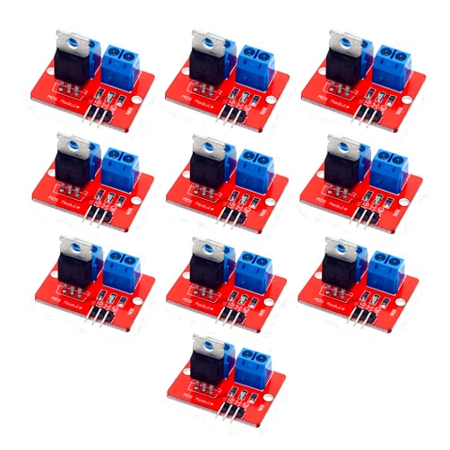 Onyehn 10pcs 0-24V MOSFET Button IRF520 Transistor Triode MOS Driver Module for Arduino MCU ARM Raspberry pi