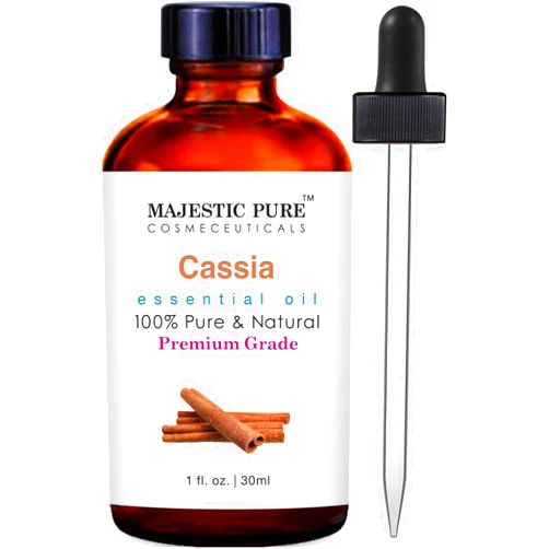MAJESTIC PURE Cassia Essential Oil | 100% Pure and Natural Cassia Oil | Premium Grade Essential Oils for Hair Care, Home Diffusers, Skin, Aromatherapy, Massage and Humidifiers | 1 Fl Oz