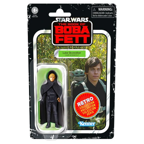 STAR WARS Retro Collection Luke Skywalker (Jedi Academy), The Book of Boba Fett 3.75 Inch Collectible Action Figures, Ages 4 and Up
