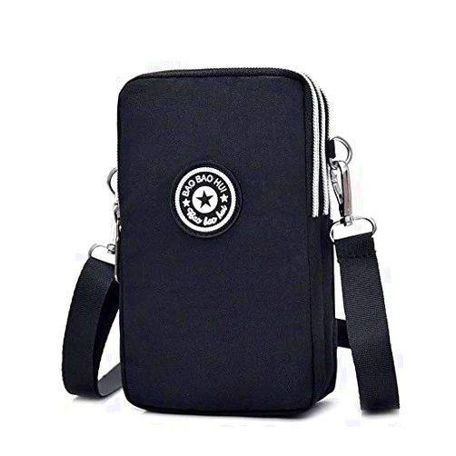 Kimwing Phone Purse Crossbody for Women iPhone 12 Pro Max / 11 Pro Max, Girls Wallet Wristlet Armband Bag for Samsung S20 FE, A11 A21 A51 A71 A10S A20S A21S A10 S20 Ultra Note 9, 10, S10 Plus (Black)