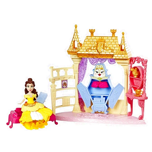 Disney Princess Royal Chambers Playset and Belle Doll, Royal Clips Fashion, One-Clip Skirt