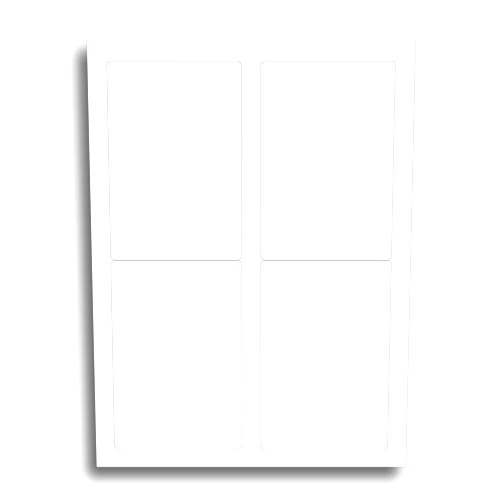 Desktop Publishing Supplies Blank White Adhesive 3.5