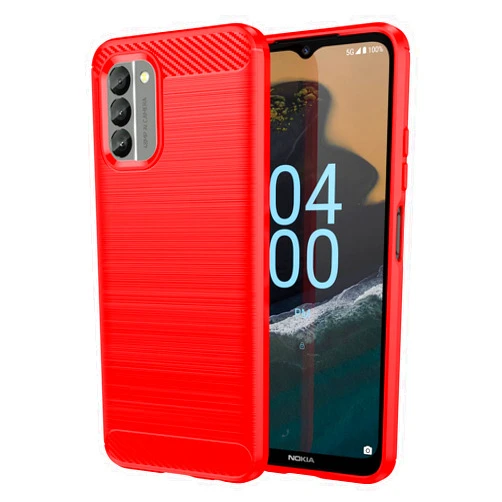 EVUNNBC for Nokia G400 Case, Nokia G400 5G Case Flexible TPU Shock-Absorption Military Grade Drop Protection Slim Fit Phone Cover for Nokia G400 5G (Red)