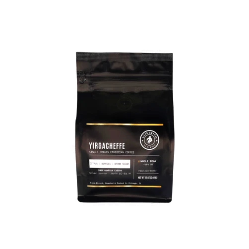 Lily's Coffee Lily’s Coffee, Ethiopian Specialty Coffee, Whole Bean, Single-Origin, 100% Arabica Beans, 12oz Bag (Natural Yirgacheffe)