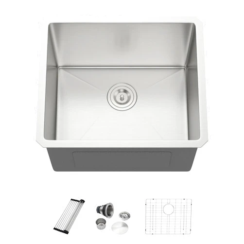 Dcolora 21 Inch Undermount Wet Bar Sink Small Kitchen Sink 16 Gauge Stainless Steel Deep Single Bowl Under Counter Sink, 21