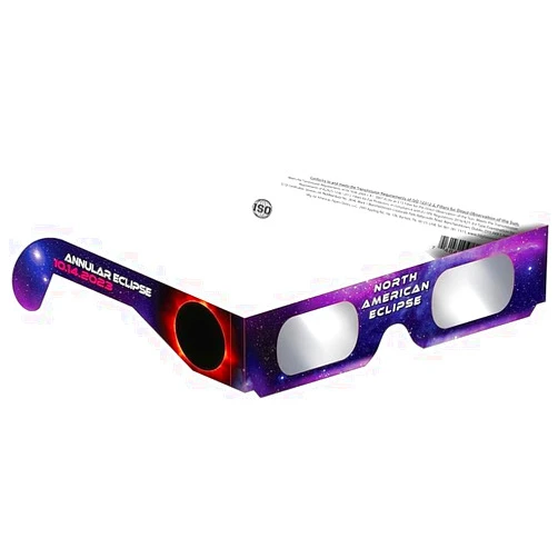 The Eclipser The Eclisper Paper Solar Glasses for Safe Solar Viewing - ISO Approved - Made in the USA (North American, 5 Pack)