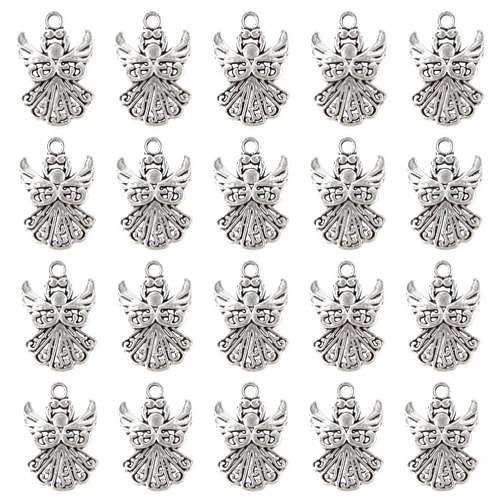 AUEAR, Angel Charms Pendants Tibetan Fairy Angel Pendant for DIY Bracelet Necklace Jewelry Making