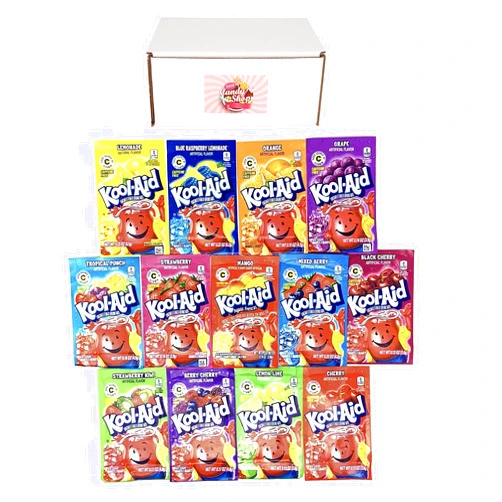 SECRET CANDY SHOP Kool Aid Drink Mix Packets Variety Pack of 13 Flavors (1 of each flavor)