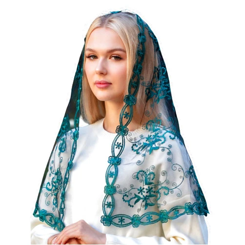 Maria Veils Catholic Mantilla Mass Infinity Veil Church Lace Veil Spanish Chapel Mass Head Covering Veil Long
