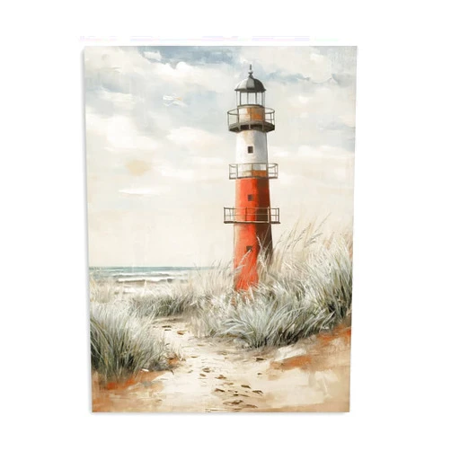Kunstorner Lighthouse Canvas Wall Art Nautical Wall Decor Lighthouse Art Coastal Wall Decor Framed for Living Room Easy to Hang 16''x12''