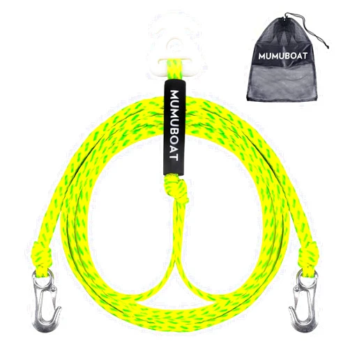 MUMUBOAT Boat Tow Harness for 4 Riders Tubing, 16ft Watersport Tow Rope Harness for Towing Towable Tube, Water Skier, Wakeboarder, Kneeboarder