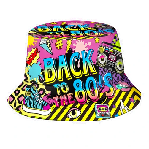 Hnjgno Fashion Retro 80s 90s Bucket Hat for Men Women Funny Summer Beach Fishing Hat Packable Outdoor Sun Fisherman Hat…