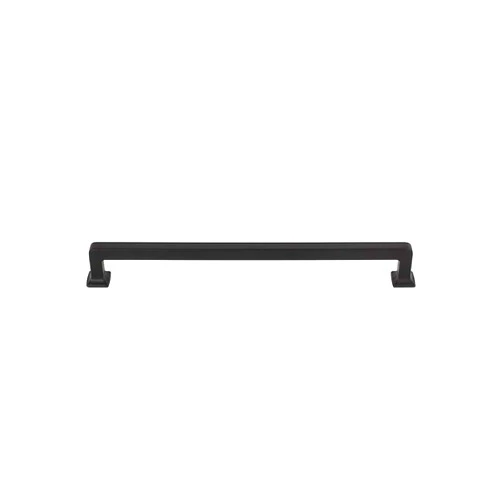 Top_Knobs Ascendra Pull Color Flat Black 5 1/16” Length Transcend Coll Contemporary Transitional Bar Handle Decorative Kitchen Bath Cabinet Hardware Dresser Bathroom Metal Handle Interior Home